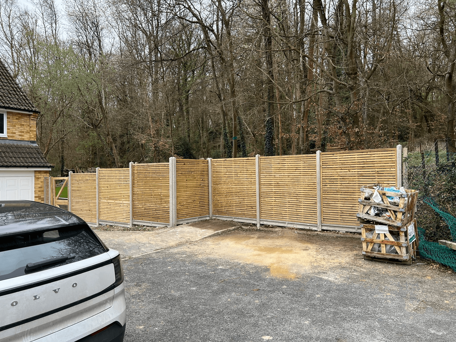 Fencing installation with concrete posts