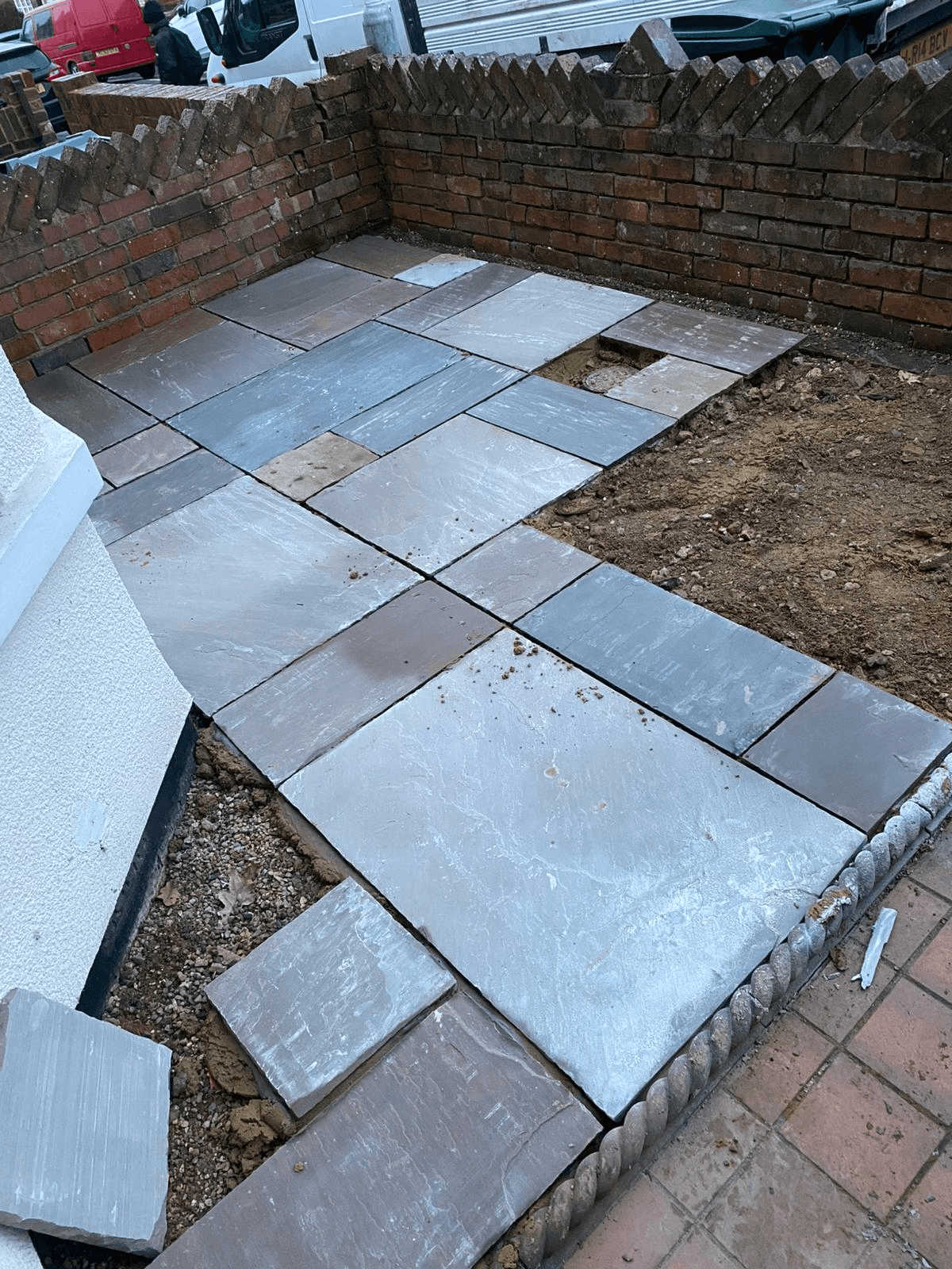 Outdoor landscaping project