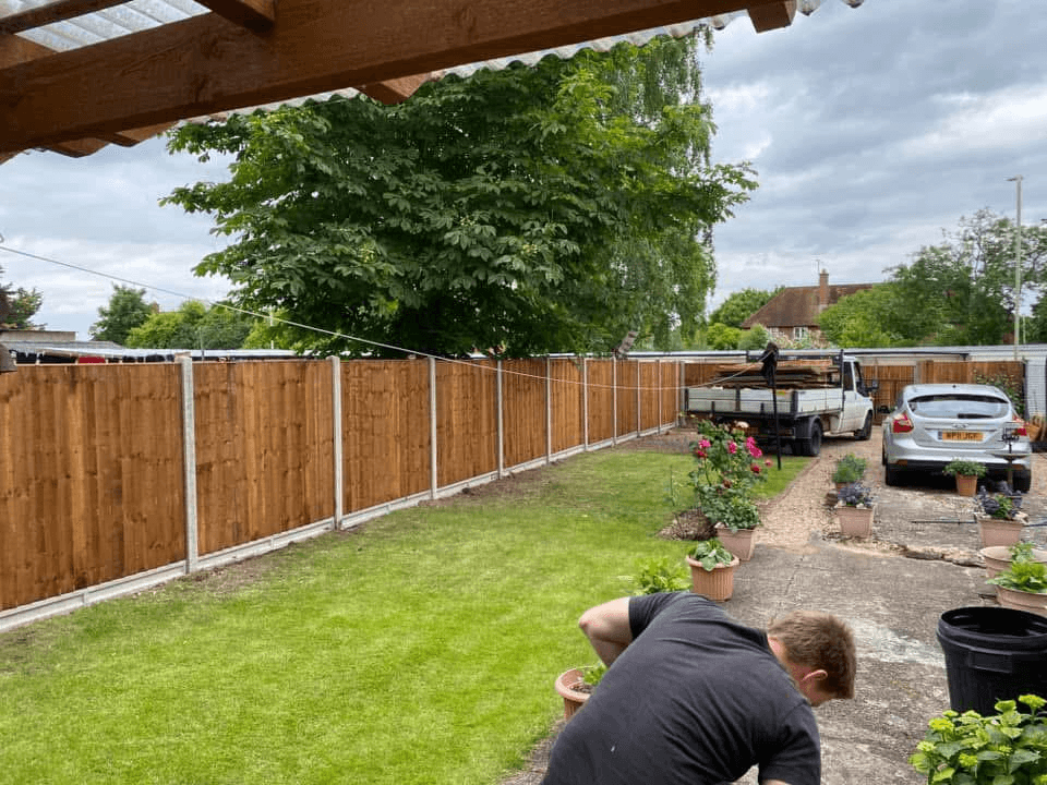 Fencing and turfing installation