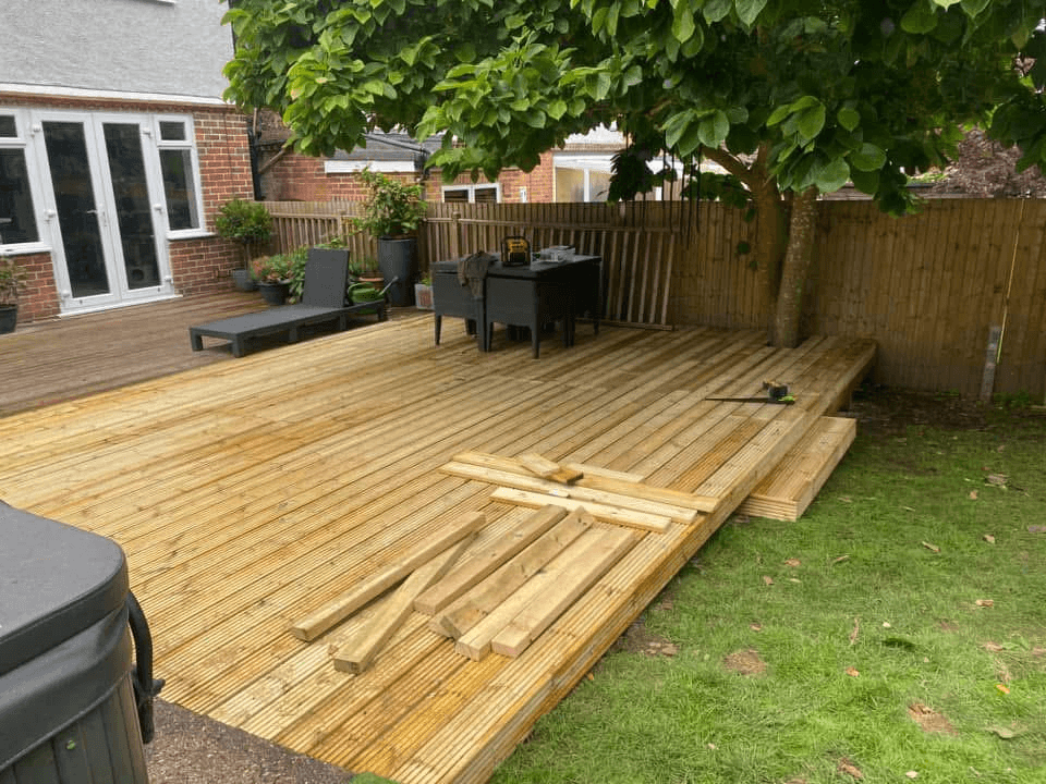 Landscaping work in progress